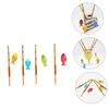 8-Piece Fishing Rod-Shaped Cake Decorations, Plastic Party Decor view 2