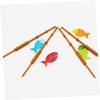 8-Piece Fishing Rod-Shaped Cake Decorations, Plastic Party Decor view 4