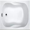 VBChome Bathtub 140 x 70 cm, White Acrylic, LED Lighting Space, EPS Carrier and Chrome Drain Set view 2
