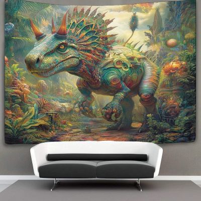 kaiyun PlAmeises from the Dinosaur Era Wall Tapestry, Alien Dinosaur Wall Art, 180 x 230 cm