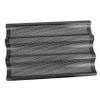 OKUMEYR Wave-Shaped Stainless Steel French Bread Baking Pan, 3-Slot view 1