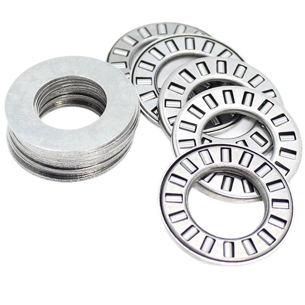 FPJQOBJC NTA411 Inch Thrust Needle Roller Bearing with Two TRA411 Washers, 6.35 × 17.45 × 1.984 mm, 5 Pieces, TC411 NTA 411