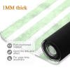 Yoga Mat with Green and White Stripes, Thin Outdoor Printed Natural Rubber Non-Slip Mat, 180.3 x 66 cm view 4