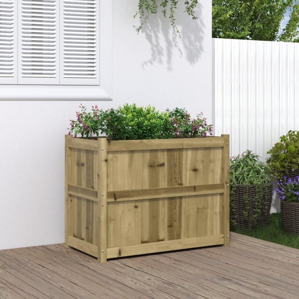 Garden Planter, 90 x 50 x 70 cm, Pressure-Treated Pine