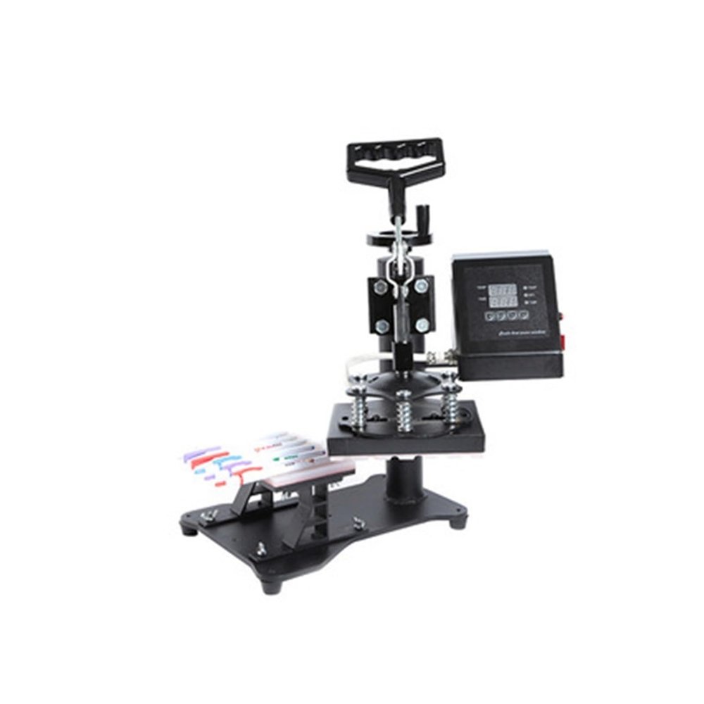 Pen Heat Press Machine with Two Displays, 6-Pen Heat Transfer Press