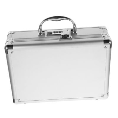 Aluminum Alloy Tool Case, Hard Shell with Handle, Silver