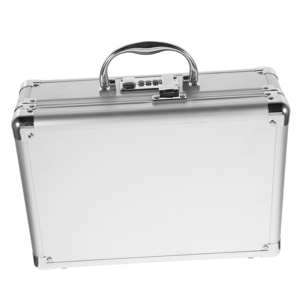 Aluminum Alloy Tool Case, Hard Shell with Handle, Silver