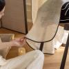 CERTNKI Sheer Eyelet Curtains, 175 x 140 cm, 2 Panels, Linen Look view 2