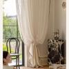 CERTNKI Sheer Eyelet Curtains, 175 x 140 cm, 2 Panels, Linen Look view 4
