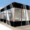 SSFMSF Clear PVC Tarp Windproof Curtain with 2 Zippers, 0.5 mm Waterproof, Cold Protection, 2.7 m x 1.8 m, Black/Clear view 1