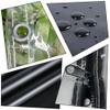 SSFMSF Clear PVC Tarp Windproof Curtain with 2 Zippers, 0.5 mm Waterproof, Cold Protection, 2.7 m x 1.8 m, Black/Clear view 3