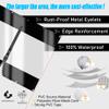 SSFMSF Clear PVC Tarp Windproof Curtain with 2 Zippers, 0.5 mm Waterproof, Cold Protection, 2.7 m x 1.8 m, Black/Clear view 4