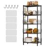 Forthcan 5-Tier Adjustable Shelving Unit, Black view 1