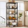 Forthcan 5-Tier Adjustable Shelving Unit, Black view 2