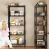 Forthcan 5-Tier Adjustable Shelving Unit, Black view 3