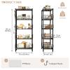 Forthcan 5-Tier Adjustable Shelving Unit, Black view 4