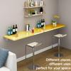 Fold-Down Wall Desk, Drop-Leaf Floating Wooden Table for Small Spaces view 2
