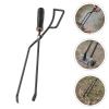 XUCZHAI Household Grill Tongs, Iron Charcoal Poker view 2