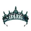 Halloween Gothic Black Queen Skull Crown Headband view 1