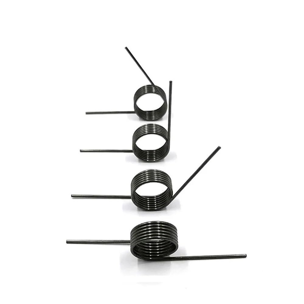 SellGood Metal Torsion Springs, 10-Pack, 1.0 mm Wire, 60°/90°/120°/180°, V-Shaped, 65Mn