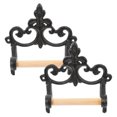 SEWOART 2-Piece Wall-Mounted Toilet Paper Holder, Vintage Style, for Elegant Bathroom Decor, Easy Installation, Sturdy Material
