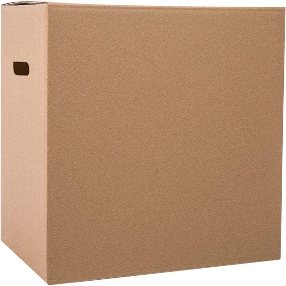 JvFbjLF Corrugated Cardboard Boxes, Moving Boxes, 5-Pack with Handles, 50 × 40 × 40 cm