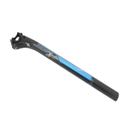 Carbon-Fiber Seatpost, Straight, Blue, 31.6 x 400 mm