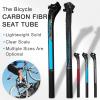 Carbon-Fiber Seatpost, Straight, Blue, 31.6 x 400 mm view 2