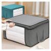 LHSJYG Foldable Quilt Storage Bags, Dustproof Blanket and Clothing Organizer, Blue, 3-Pack view 3