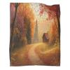 Soft Throw Blanket with Tranquil Autumn Landscape Pattern, 3D Print, 40 x 50 in view 1