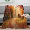 Soft Throw Blanket with Tranquil Autumn Landscape Pattern, 3D Print, 40 x 50 in view 2