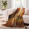 Soft Throw Blanket with Tranquil Autumn Landscape Pattern, 3D Print, 40 x 50 in view 3
