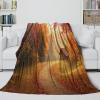 Soft Throw Blanket with Tranquil Autumn Landscape Pattern, 3D Print, 40 x 50 in view 4
