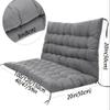 Wicker Bench Cushion with Backrest, 2- or 3-Seater, Brown, 120 x 100 x 8 cm view 2
