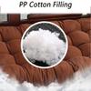 Wicker Bench Cushion with Backrest, 2- or 3-Seater, Brown, 120 x 100 x 8 cm view 3
