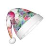 ZhRiYan Pink Unicorn Classic Santa Christmas New Year Party Hat view 2