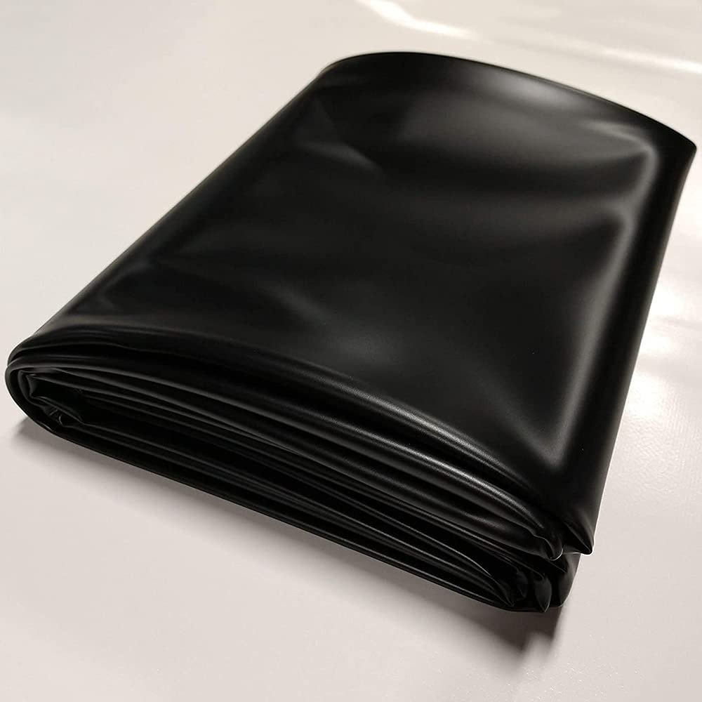 Black HDPE Rubber Pond Liner, 2 x 4 m, 2 x 6 m, 3 x 4 m, 4 x 8 m, 5 x 5 m, 5 x 8 m, 6 x 8 m, 8 x 8 m, Pre-Cut, Waterproof Membrane for Ponds, Tear-Resistant and Durable