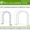 Metal Garden Arch Trellis for Rose Vines, White, 180 × 220 cm view 3