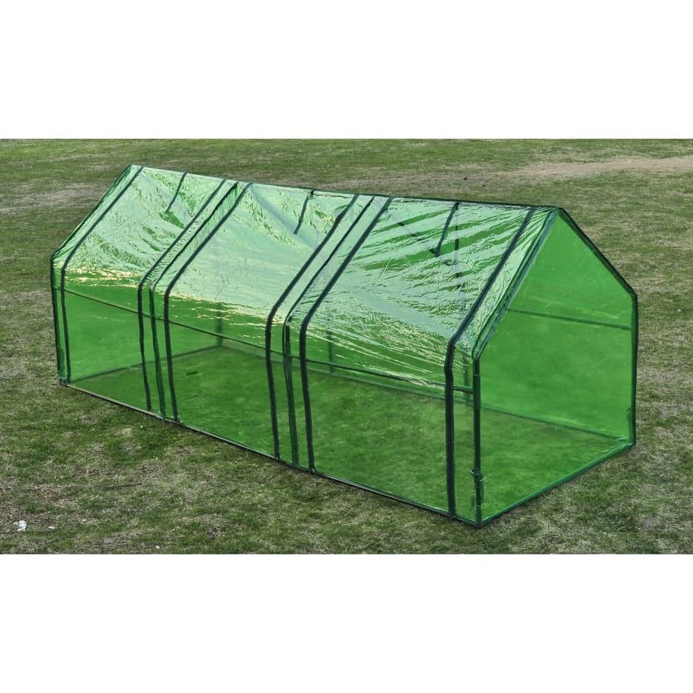 puraday Garden Greenhouse with 3 Zip Doors, 240 x 90 x 90 cm