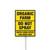 Geroclonup Bio-Farm “Do Not Spray” Yard Sign with Post, 17.8 x 22.4 cm view 1