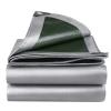 Generic Heavy-Duty Silver and Green Tarp, 180 g/m², Reinforced Eyelets, Waterproof, Tear-Resistant, All-Weather Protection (2 x 5 m) view 1
