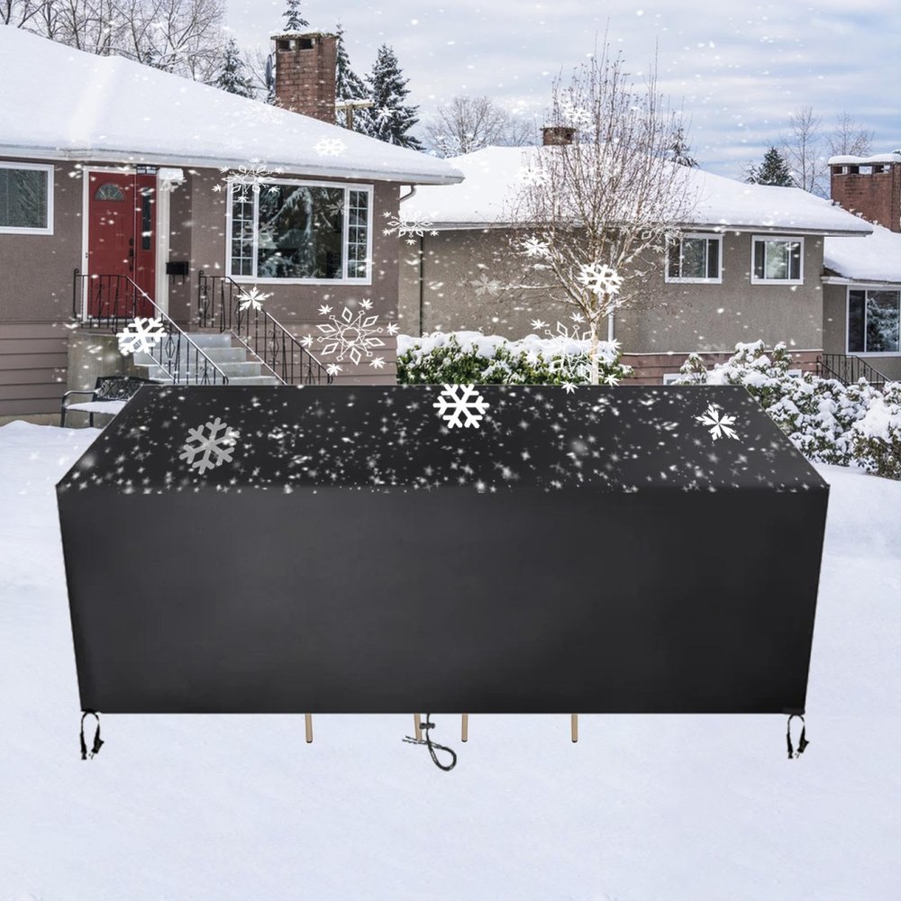 HNKDKJ Outdoor Furniture Cover, Waterproof Winter-Ready, 105 x 95 x 55 cm, 420D Oxford, Black