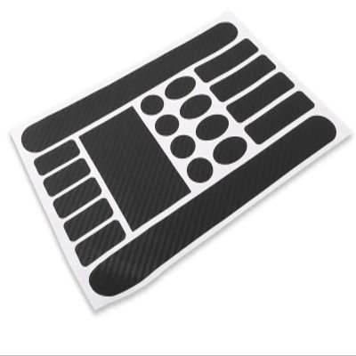 AOLUOER Mountain Bike Protective Sticker Set, Transparent Waterproof Carbon Film, Scratch-Resistant Frame Protection, Carbon Black