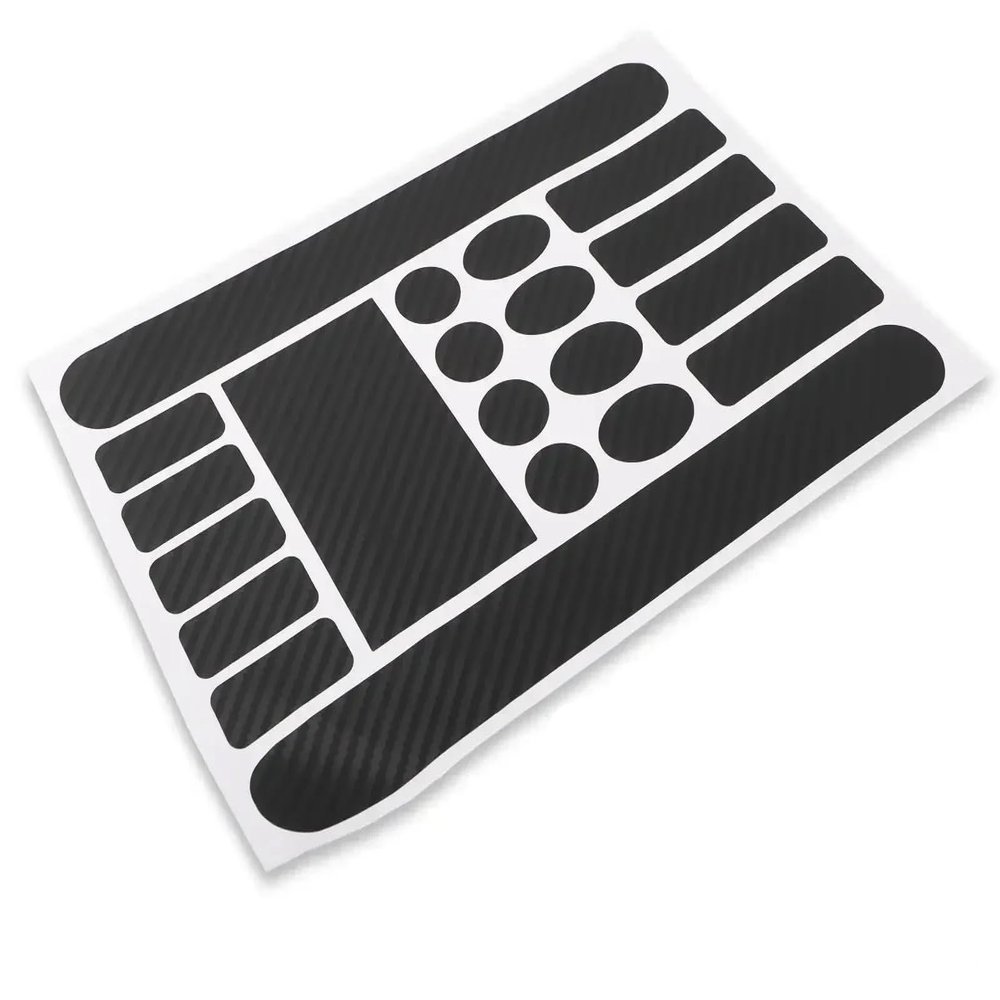 AOLUOER Mountain Bike Protective Sticker Set, Transparent Waterproof Carbon Film, Scratch-Resistant Frame Protection, Carbon Black