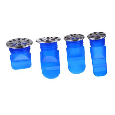 4-Piece Blue Round Silicone Drain Cores for Wastewater Pipes