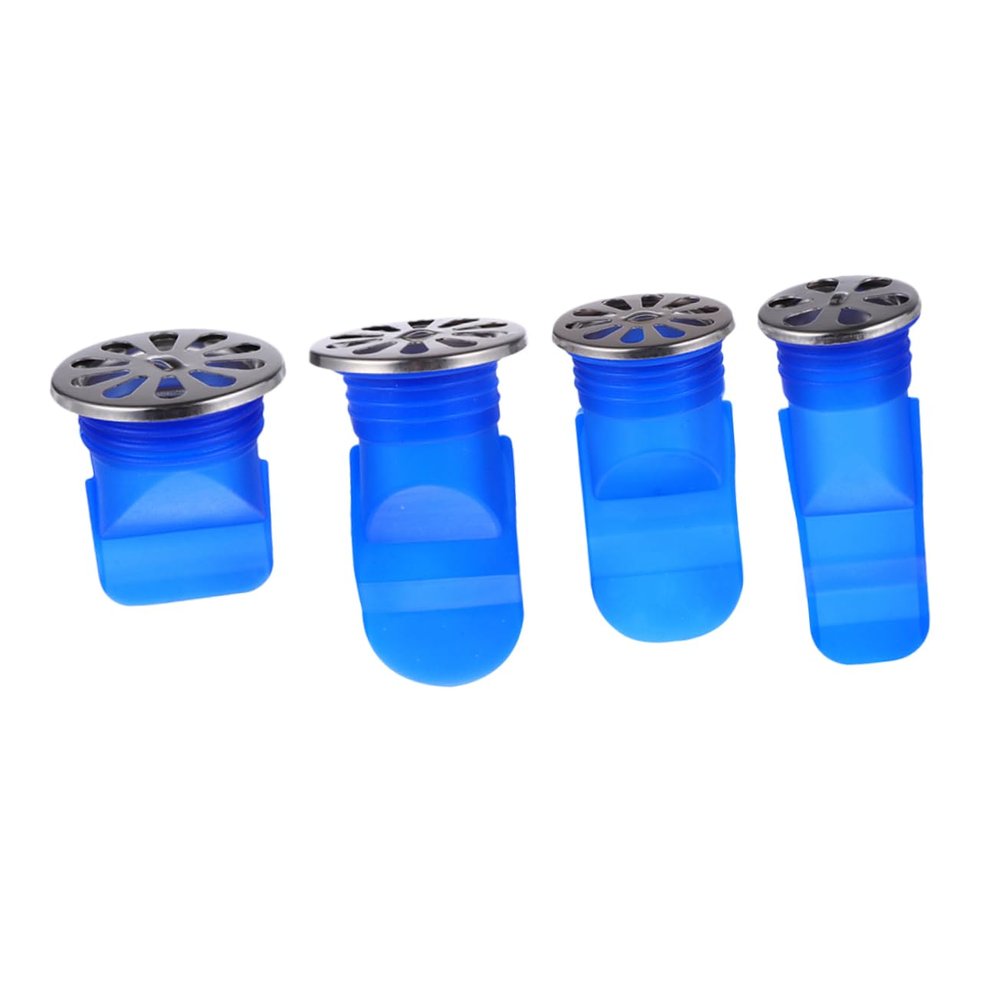 4-Piece Blue Round Silicone Drain Cores for Wastewater Pipes