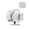 4/8PCS GT2 Timing Pulley, 20T/16T, 5mm/8mm Bore, for 6mm Timing Belt (8PCS, Silver, 20T, W6, B5) view 3