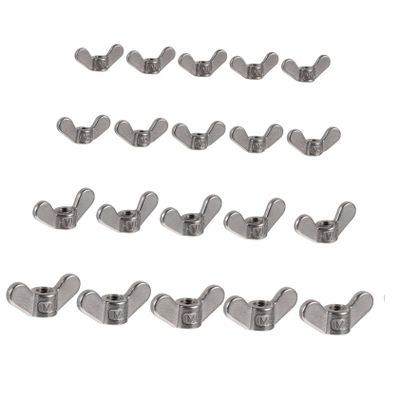 OUNONA 40-Piece M8 Stainless Steel Wing Nut Set