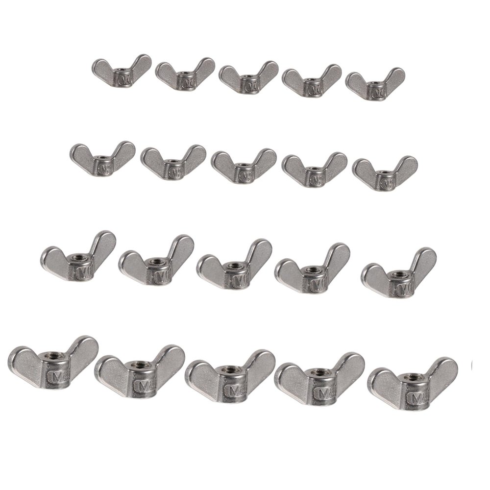 OUNONA 40-Piece M8 Stainless Steel Wing Nut Set