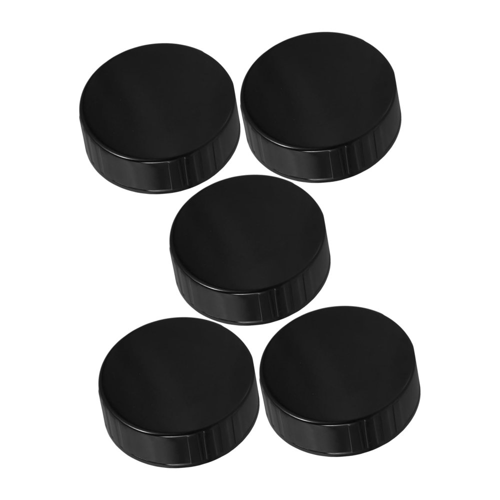 COLLBATH 15-Piece Reusable Plastic Screw Caps for Round Glass Bottles